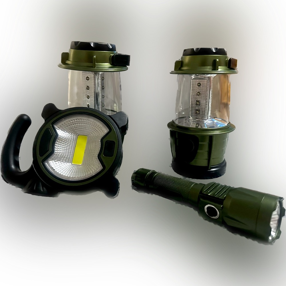 Emergency Lantern Multifunction Light and Flashlight Set